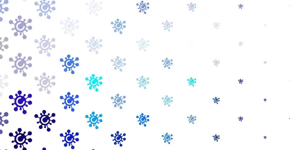 Lichtroze Blauwe Vectorachtergrond Met Covid Symbolen Slimme Illustratie Met Felle — Stockvector