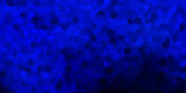 Темно Синий Векторный Фон Пачкой Шестиугольников Креативный Размытый Фон Цветными — стоковый вектор