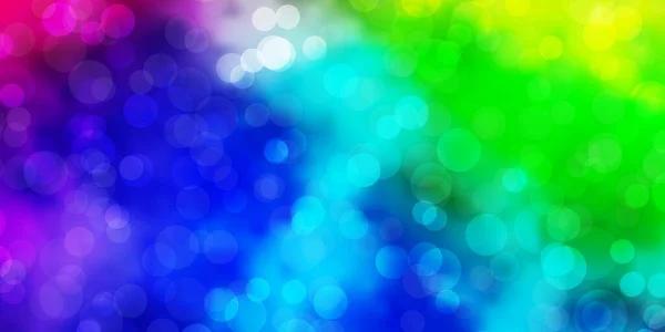Luz Multicolor Fundo Vetorial Com Círculos —  Vetores de Stock