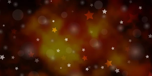 Diseño Vectorial Amarillo Oscuro Con Círculos Estrellas — Vector de stock