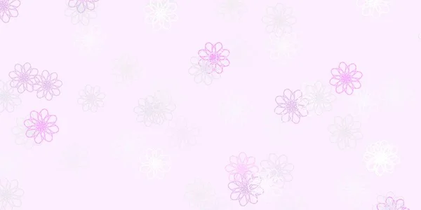 Hellviolette Vektornatur Mit Blüten Einfache Farbige Illustration Mit Abstrusen Blumen — Stockvektor
