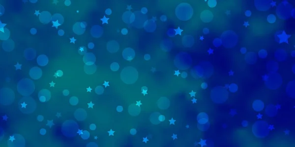Luz Pano Fundo Vetorial Blue Com Círculos Estrelas — Vetor de Stock