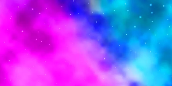 明るい星とライトピンク ブルーベクトルレイアウト — ストックベクタ