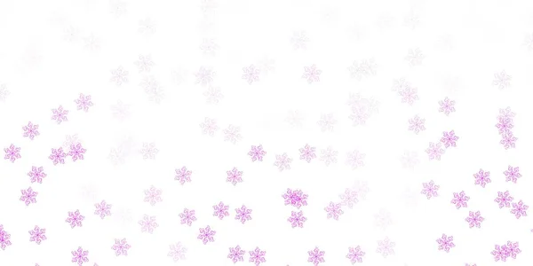 Светло Розовая Векторная Текстура Цветками Простая Цветная Иллюстрация Абстартными Цветами — стоковый вектор