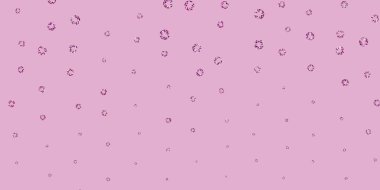 Küreli açık pembe vektör deseni. Doğa tarzında renkli noktaları olan soyut illüstrasyon. Posterler, afişler için tasarım.