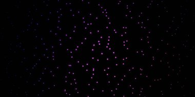 Koyu Mor, küçük ve büyük yıldızlı pembe vektör arkaplan.