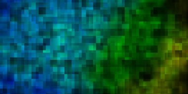 Açık mavi, kare şeklinde yeşil vektör deseni. Gradyan dikdörtgenleri ve kareleri olan renkli çizimler. İş tanıtımınız için tasarım.