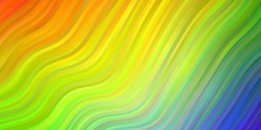 Bükülmüş çizgileri olan çok renkli vektör arkaplanı.