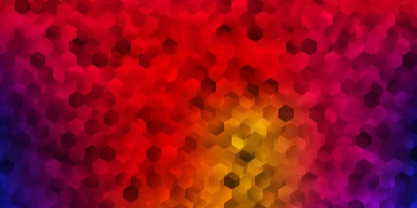 Світло Червона Жовта Векторна Обкладинка Простими Гексагонами Творчий Розмитий Фон — стоковий вектор