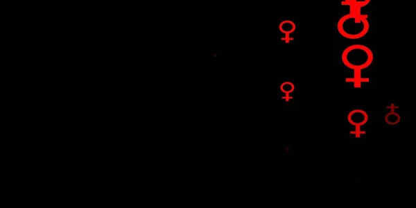 女性のシンボルとダークレッドベクトルの背景 グラデーションフェミニズムの形をしたカラフルなイラスト あなたのウェブサイトのためのシンプルなデザイン — ストックベクタ