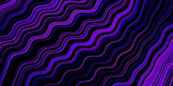 Dark Purple Vector Pattern Wry Lines Circumflex Abstract Illustration Gradient — Stock Vector