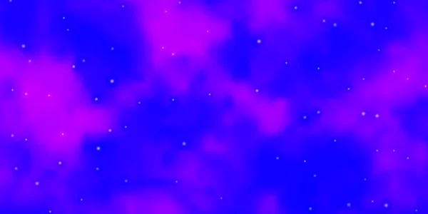 Light Purple Vektor Hintergrund Mit Kleinen Und Großen Sternen — Stockvektor