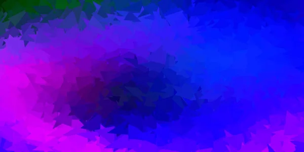 Modèle Poly Triangle Vectoriel Multicolore Foncé Illustration Colorée Décorative Avec — Image vectorielle
