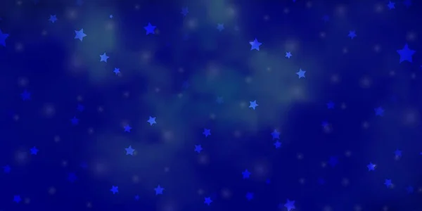Luz Azul Fundo Vetorial Com Estrelas Coloridas — Vetor de Stock