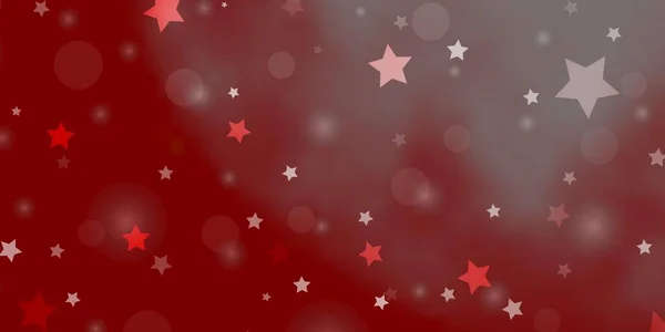 Diseño Vector Rojo Claro Con Círculos Estrellas — Archivo Imágenes Vectoriales