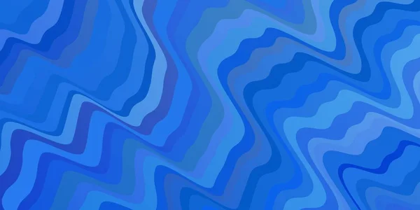 Heller Blauer Vektorhintergrund Mit Kurven Abstrakte Illustration Mit Bandy Verlaufslinien — Stockvektor