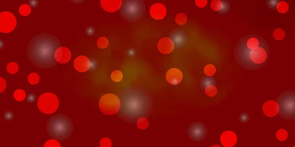 Luz Naranja Patrón Vectorial Con Círculos Estrellas — Vector de stock