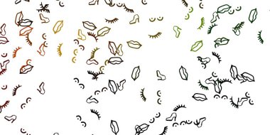 Açık yeşil, kadın hakları sembollü sarı vektör dokusu. Değişken feminizm şekilli renkli bir illüstrasyon. Duvar kağıtları için zarif tasarım.