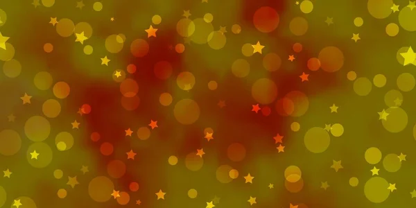 Ανοιχτό Ροζ Κίτρινο Διανυσματική Διάταξη Κύκλους Αστέρια Εικονογράφηση Σύνολο Πολύχρωμων — Διανυσματικό Αρχείο