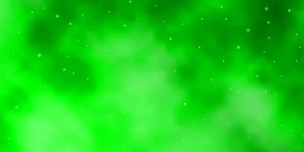 Layout Vettoriale Verde Chiaro Con Stelle Brillanti — Vettoriale Stock