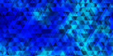 Işık Mavisi vektör arkaplanı çizgiler, üçgenler. Renkli eğimli üçgenlerin çizimi. Web siteleri için desen.
