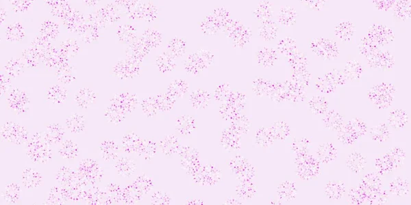 浅粉色 黄色矢量点缀背景与花 色彩艳丽的抽象花朵 背景简朴 包装材料 壁纸的精巧设计 — 图库矢量图片