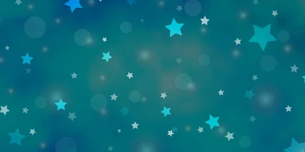 Светло Голубой Вектор Фона Кругами Звездами — стоковый вектор