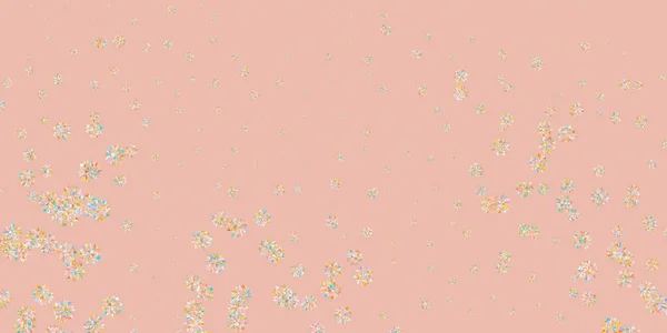 Светло Синий Желтый Вектор Красивых Снежинок Цветами Градиентная Красочная Иллюстрация — стоковый вектор