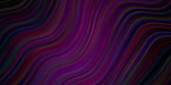 Patrón Vectorial Rosa Oscuro Con Líneas Curvas — Archivo Imágenes Vectoriales