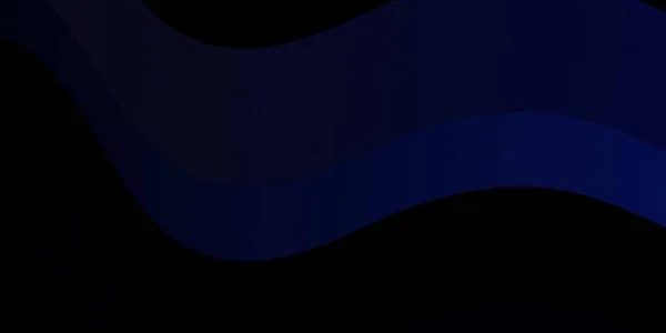 Modelo Vetor Blue Escuro Com Linhas Onduladas — Vetor de Stock