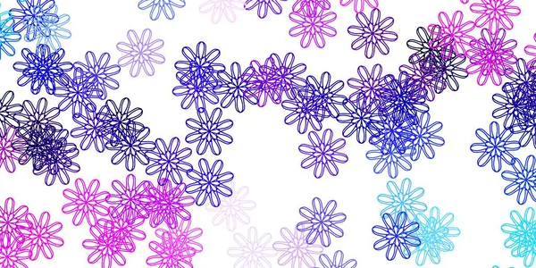 Hellrosa Blauer Vektor Natürliche Anordnung Mit Blumen Einfache Farbige Illustration — Stockvektor