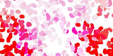 Soyut biçimlere sahip açık kırmızı vektör şablonu. Basit bir şekilde gradyan olan renkli soyut biçimler. Reklamlarınız için modern tasarım.