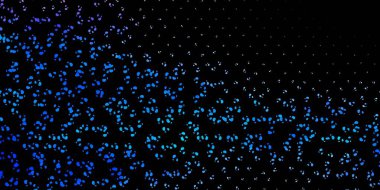 Koyu mavi, Memphis şekilli sarı vektör dokusu. Basit gradyan şekilli renkli bir çizim. Reklamlarınız için modern tasarım.