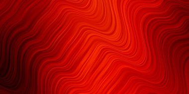 Bükülmüş çizgilerle Açık Kırmızı vektör arkaplanı.