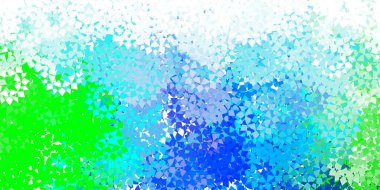 Çokgen biçimli açık mavi vektör arkaplanı. Soyut üçgenli dekoratif tasarım. Reklamlar için desen.