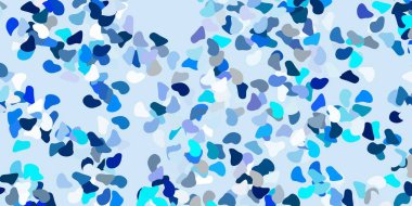 Açık pembe, Memphis şekilli mavi vektör dokusu. Basit gradyan şekilli renkli bir çizim. Cep telefonları için arka plan.