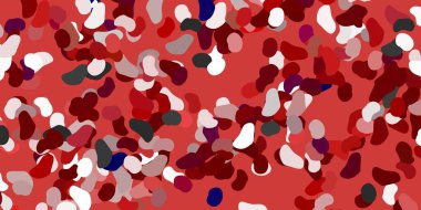 Rastgele biçimlerde açık kırmızı vektör arkaplanı. Basit bir şekilde gradyan olan renkli soyut biçimler. Web siteniz için basit illüstrasyon.