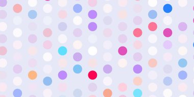 Açık mavi, benekli kırmızı vektör arkaplan. Basit gradyan arkaplandaki soyut renkli diskler. Bir marka kitabı için yeni şablon.