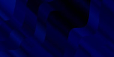 Eğrili koyu mavi vektör düzeni.