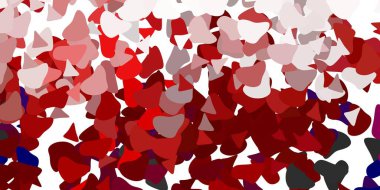 Rastgele biçimlerde açık kırmızı vektör arkaplanı. Soyut tarzda renkli şekilli bir illüstrasyon. Duvar kağıdı seti için zarif tasarım.