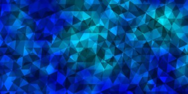 Işık Mavisi vektör arkaplanı çizgiler, üçgenler. Üçgen şekilli ışıltılı soyut çizimler. Web siteleri için desen.