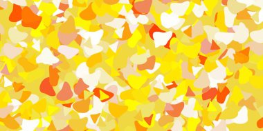 Kaotik şekilli açık sarı vektör arkaplanı. Soyut tarzda renkli şekilli bir illüstrasyon. İşiniz için akıllı tasarım.