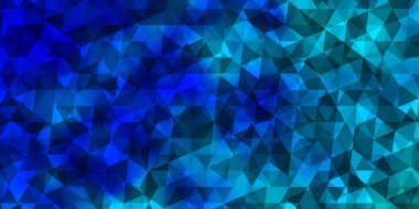 Açık mavi vektör arkaplanı, çizgiler, üçgenler. Doğa tarzında üçgenleri olan güzel bir çizim. Broşürler, broşürler için desen