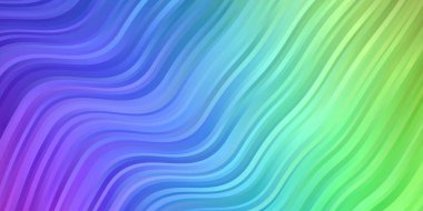 Bükülmüş çizgileri olan çok renkli vektör arkaplanı.