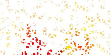 Açık pembe, kaotik şekilli sarı vektör arkaplanı. Soyut tarzda renkli şekilli bir illüstrasyon. Reklamlarınız için modern tasarım.