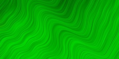 Açık Yeşil, kıvrımlı çizgileri olan sarı vektör deseni.