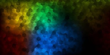 Kaotik şekilli koyu renkli vektör arkaplanı. Basit gradyan şekilli renkli bir çizim. Reklamlarınız için modern tasarım.