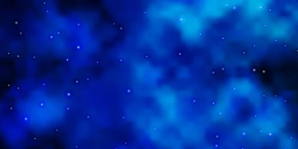 Ljus Blå Vektor Bakgrund Med Små Och Stora Stjärnor — Stock vektor