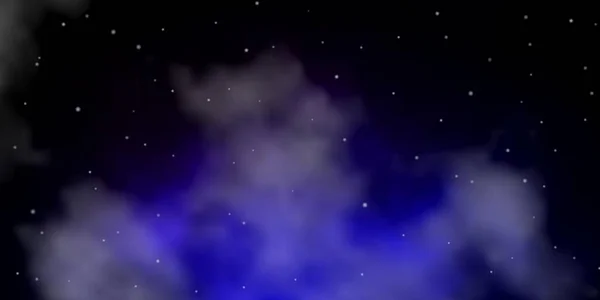 ダークブルー 小さな星と大きな星の赤いベクトルの背景 — ストックベクタ