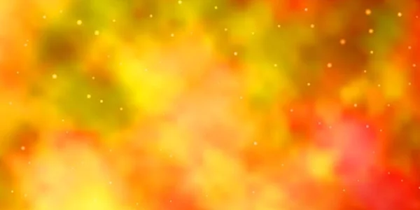 カラフルな星とダークイエローベクトルの背景 — ストックベクタ